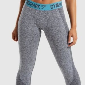 GymShark Flex Leggings | grey and Teal | S